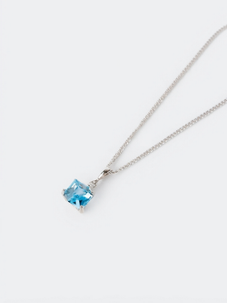 Кулон-кубик Миражи с голубым кристаллом Swarovski