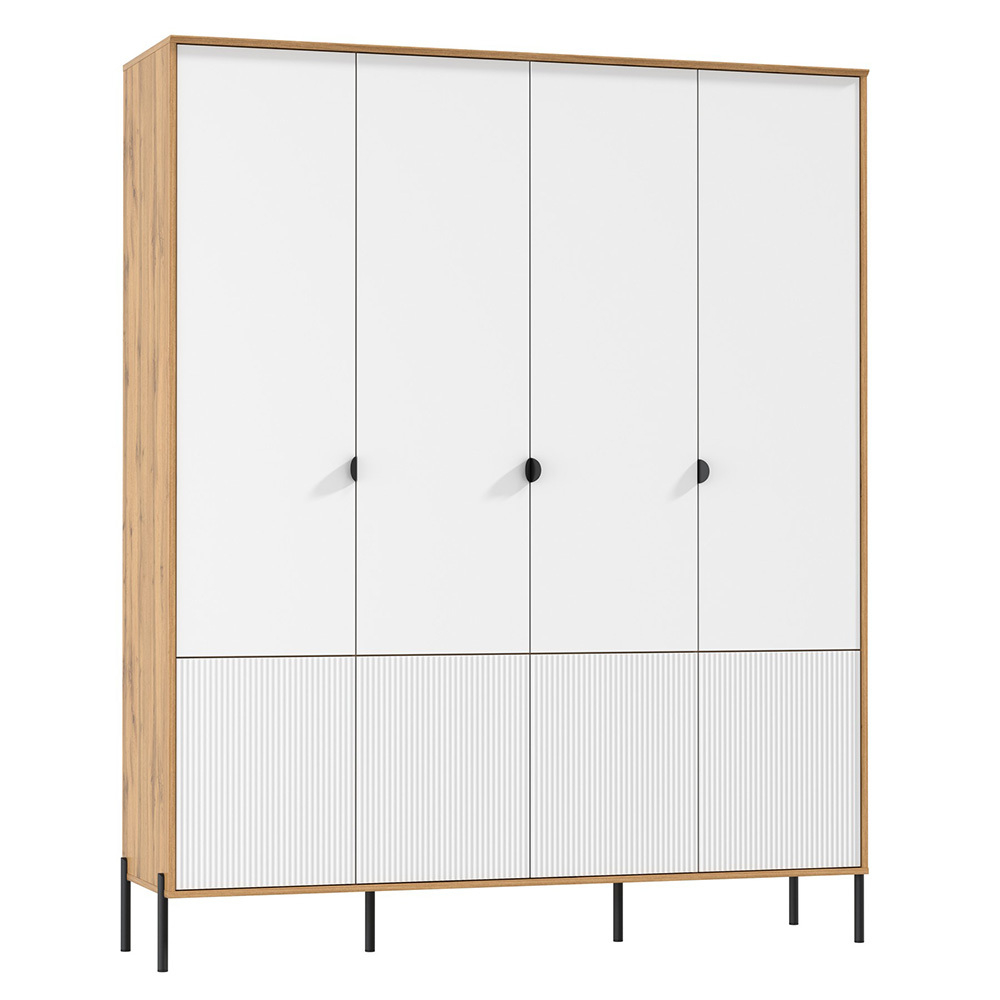 Шкаф для одежды Кензо 72.01, Дуб вотан, Белый