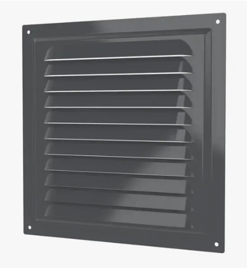 Решетка вент. 200*200 мм стальная серая Эра