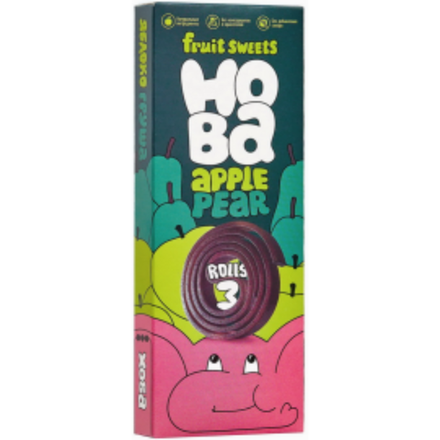 Конфета фруктовая Хоба Яблоко-груша 30 гр