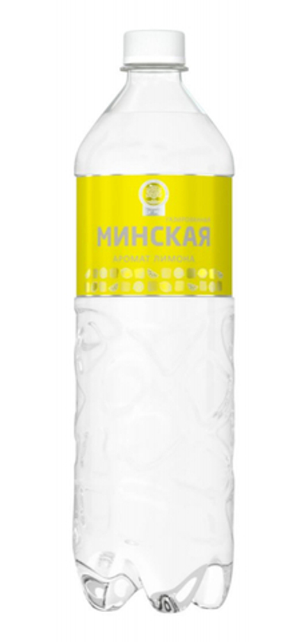 Вода "Минская" газированная с ароматом лимона 1л. МЗБН