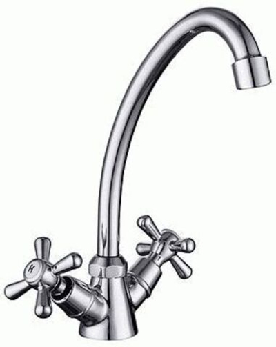 смеситель кухня LEMARK Promotion, с поворотным изливом,маховики крест LM6040C