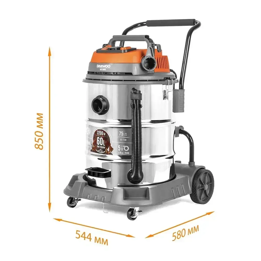 Пылесос промышленный DAEWOO 3,2кВт, 60 л