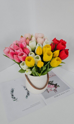 Тюльпаны 30 см 7 цветов / #07 (пудрово-розовый)