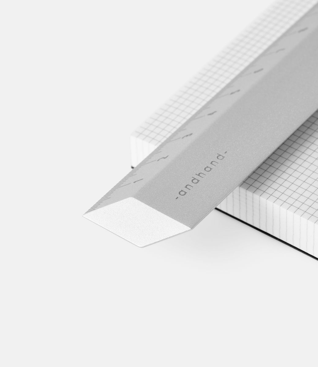 Andhand Illusion ruler Silver — линейка из алюминия с оптическим эффектом