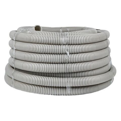 Труба гофр, ПВХ с протяжкой d32 мм (30 м) серая EKF-Plast