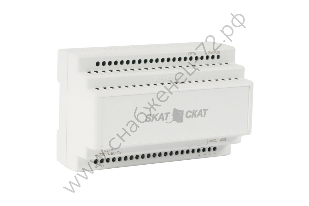 SKAT-24-4.0 DIN (СКАТ ИБП-24/4-DIN) источник питания 24В 4А АКБ внеш.12-17Ач