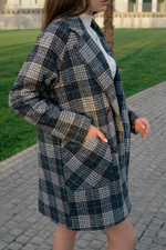 Пальто из кашемира в клетку магазин