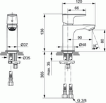 Смеситель Ideal Standard  CONNECT AIR A7018AA для умывальника