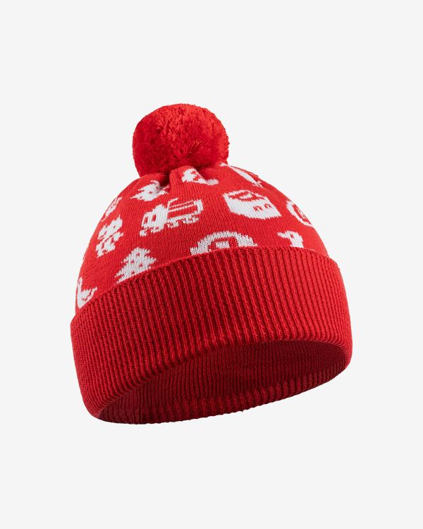 Шапка Рождественская с помпоном красная - фото 1