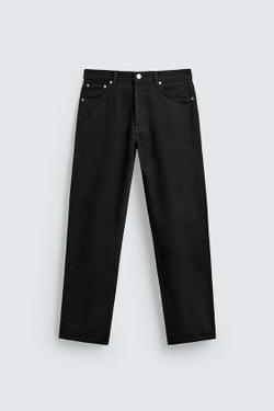 ZARA ДЖИНСЫ STRAIGHT FIT, ЧЕРНЫЙ