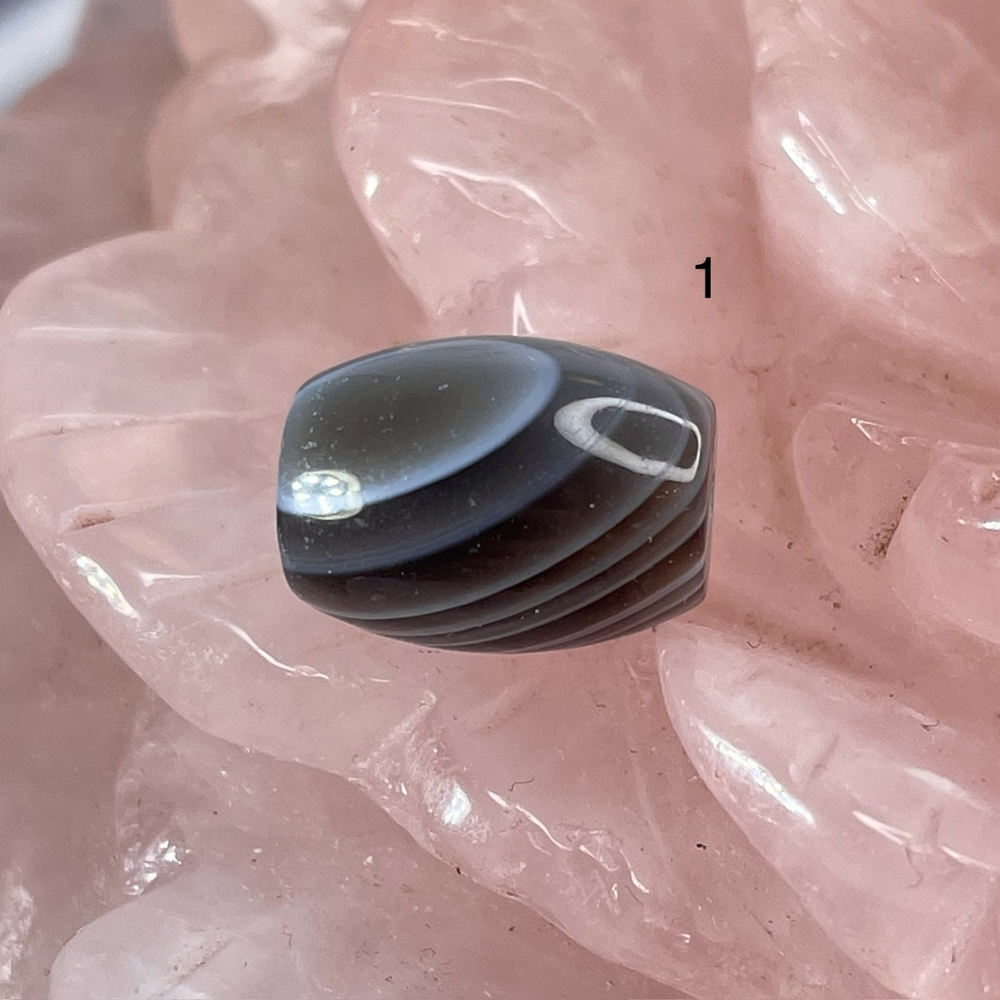 54672  Агат Ботсвана Бусина бочонок 10*14мм