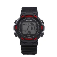 Часы наручные электронные: водонепроницаемоесть, будильник, d-4.5 см, микс