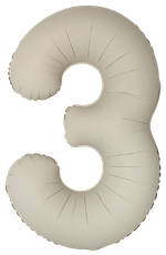 Цифра 3 Slim, Кремовый Латте, Матовый в упаковке 40" Fm