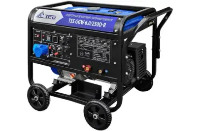 Инверторный бензиновый сварочный генератор (6 кВт) TSS GGW 6.0/250D-R