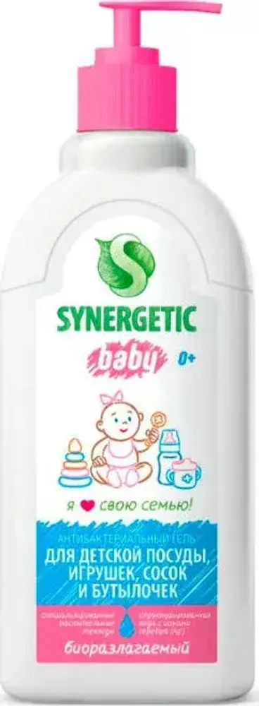SYNERGETIC для мытья детской посуды, игрушек, сосок и бутылочек с ароматом яблока  1 л