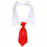 Ошейник - галстук для животных на липучке «МОДНЫЙ БРО», цвет красный, размер L (37*14.7см)