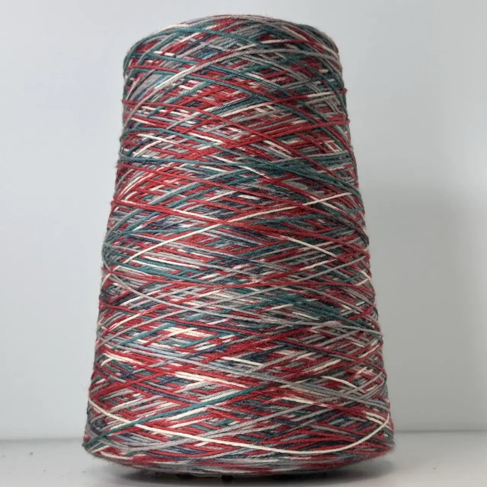 FLOWER PRINT; 75% меринос, 25% п/а; 410м/100гр; col. P-0037, цвет: бирюзовый, красный, голубой, белый; S701