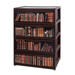 Комод прямоугольный "Elegance" 4х ярусный с рисунком "Книги"