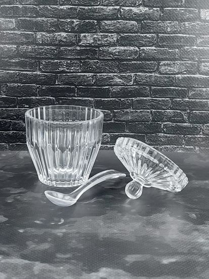 Баночка для меда и варенья 180 мл. с крышкой и ложечкой