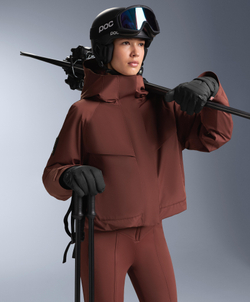 Oysho Водонепроницаемая куртка с карманами Primaloft® Feel the Performance TM SKI, терракотовый