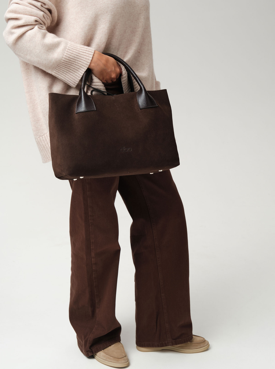 Замшевая сумка Iris DBR 31372 черный каштан