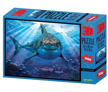 Пазл "Super 3D - Great White Shark