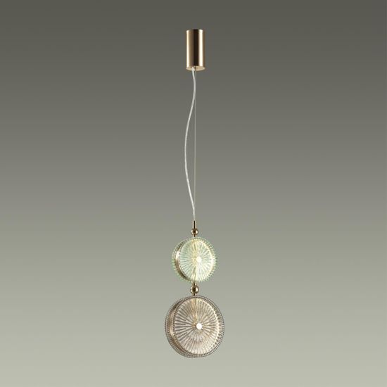 5412/13LD L-VISION ODL_EX23 152 золотой/зеленый/св.коричневый металл/стекло Подвес LED 13W 4000K CARAMELLA