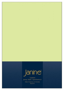Простыня на резинке 140-160x200 Janine Elastic-Jersey 5002 зеленая