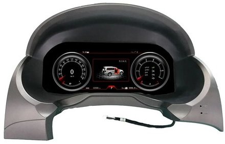 Электронная панель приборов Mitsubishi Pajero 4 2006-2022 - Carmedia NH-LCD-M1203 с 12.3" ЖК экраном QLED