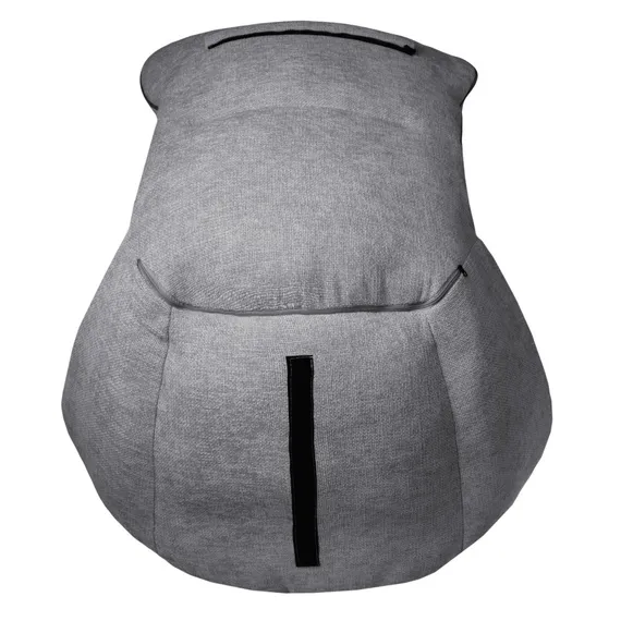 Кресло Hugo тёмно-серая экокожа, шенилл