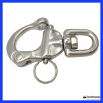 Карабин фаловый быстроразъемный с вертлюгом, 70 мм.