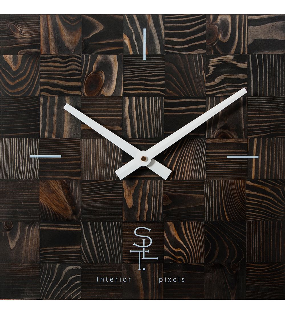 Салют SLT- 21 Часы настенные «CHESS BLACK WOOD»