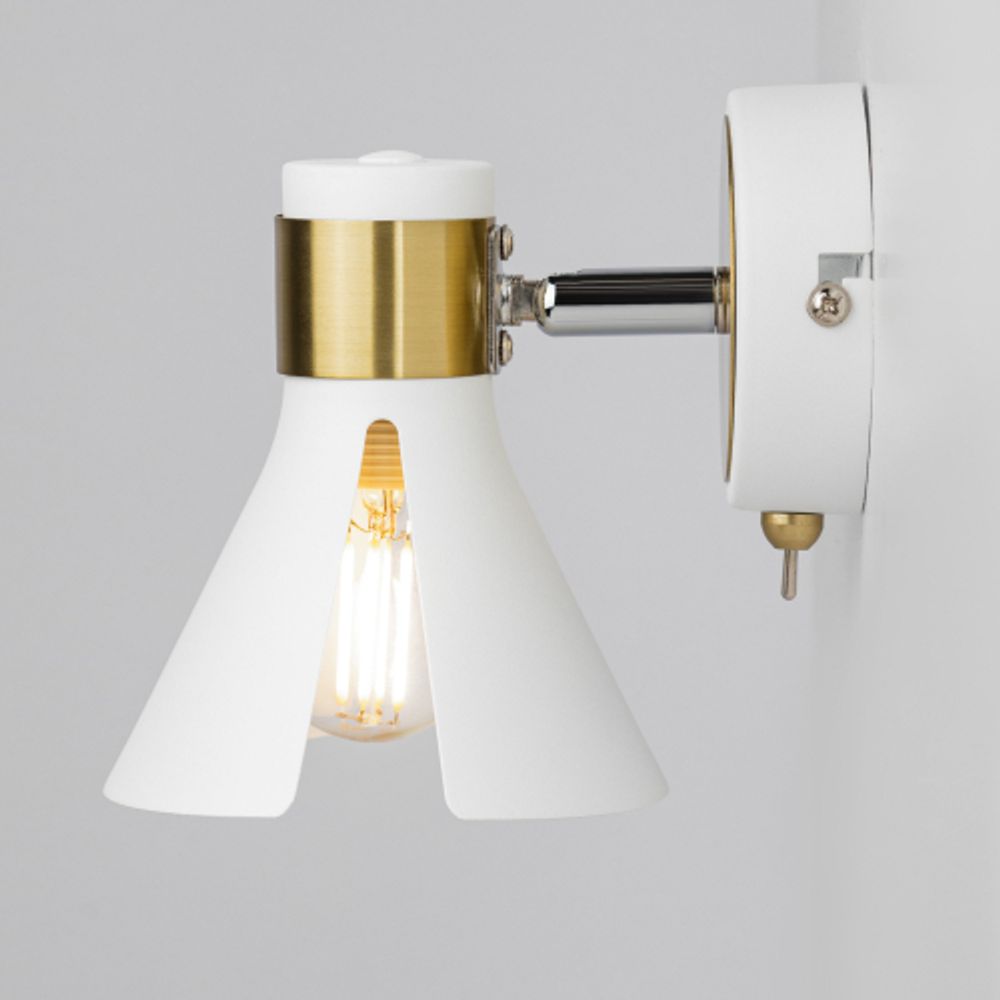 Светильник настенно-потолочный спот Rivoli Maira 7054-701 1 х Е14 40 Вт поворотный с выключателем | Rivoli