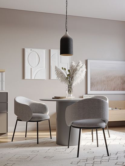 Светильник подвесной sustainable collection, D22х39 см, черный/белый