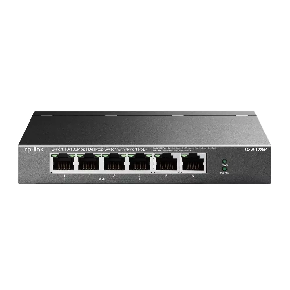 Коммутатор PoE+ 6-портовый (Tp-Link TL-SF1006P)