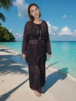 Купальник раздельный с парео и брюками палаццо
