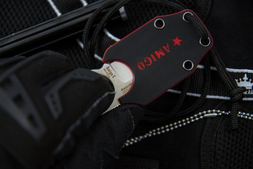 Нож Kizlyar Supreme AMIGO X D2 S G10-BH (Satin, G10 Black Handle)