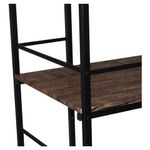 Стол на металлокаркасе BRABIX "LOFT CD-005", 1200х520х1200 мм, 3 полки, цвет морёный дуб, 641221