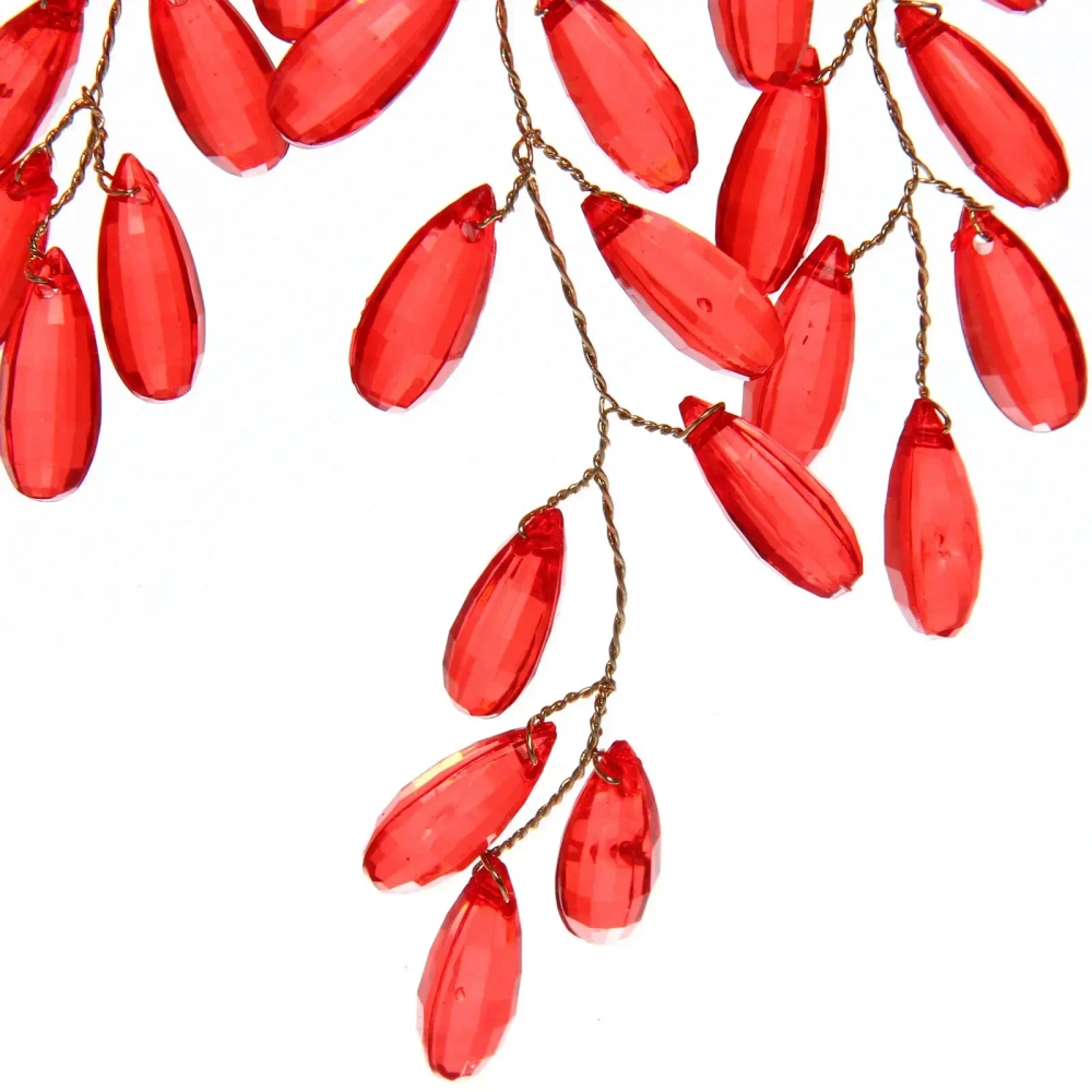 Ветка декоративная «Волшебство ночи» 20 см, Красный