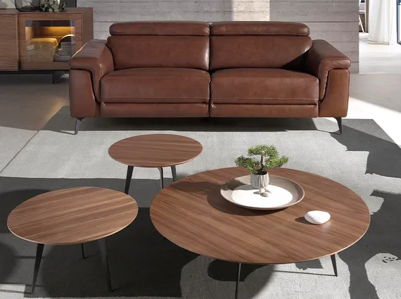 Трехместный диван с реклайнером Angel Cerda 5319-3P, коричневая кожа