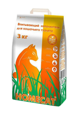Впитывающий наполнитель HOMECAT Океаническая свежесть для кошачьих туалетов 3 кг