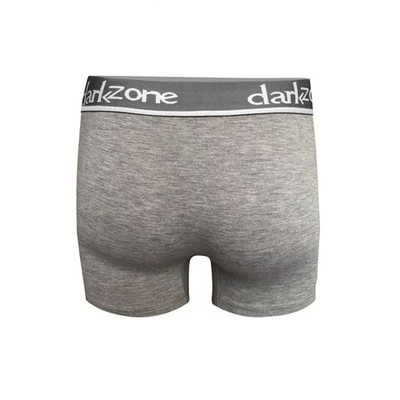 Серые меланжевые трусы-боксеры с контрастной надписью на резинке (Размер: XXL) (Цвет: серый)