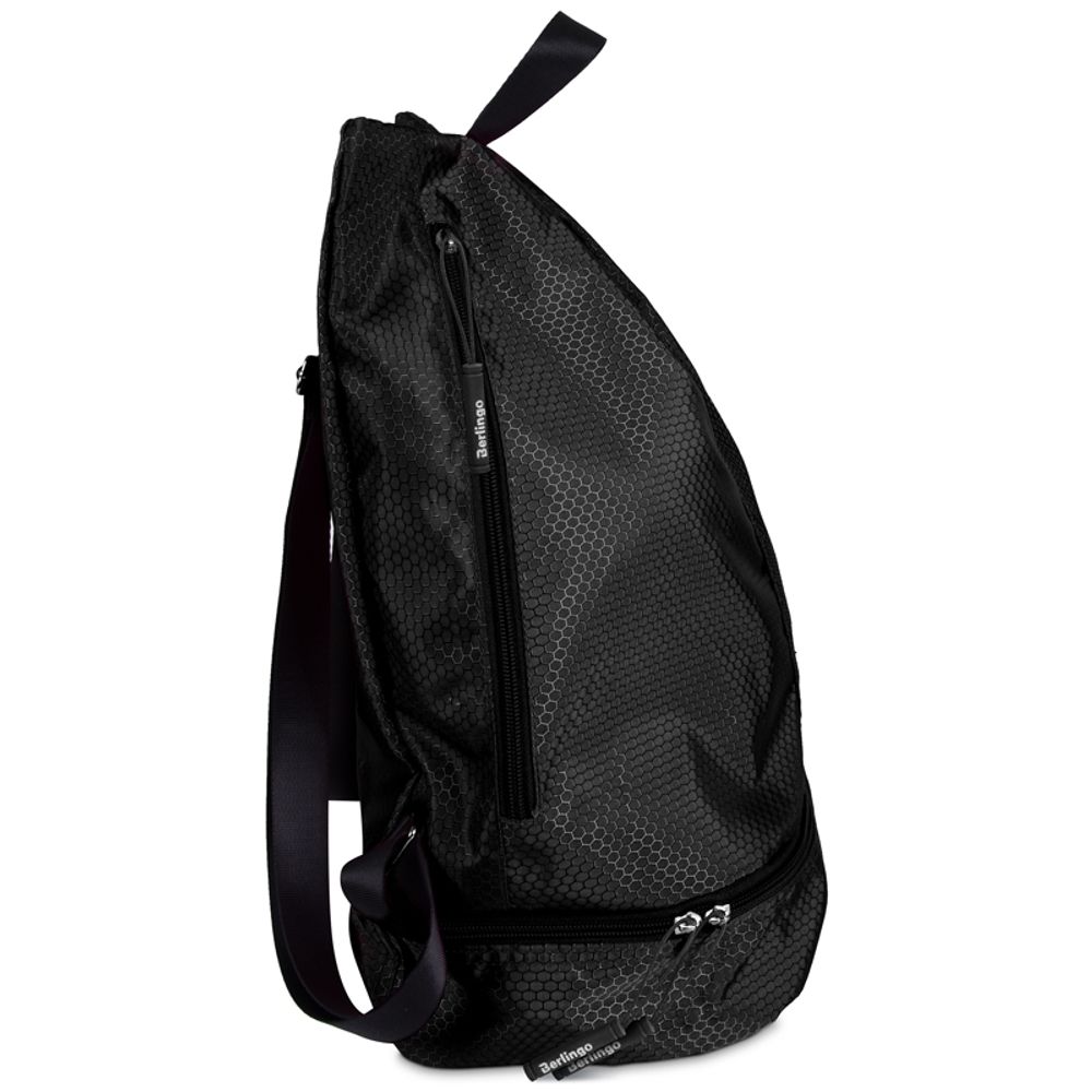 Мешок-сумка 1 отделение Berlingo "Classic black", 39*28*19см, 1 карман, отделение для обуви