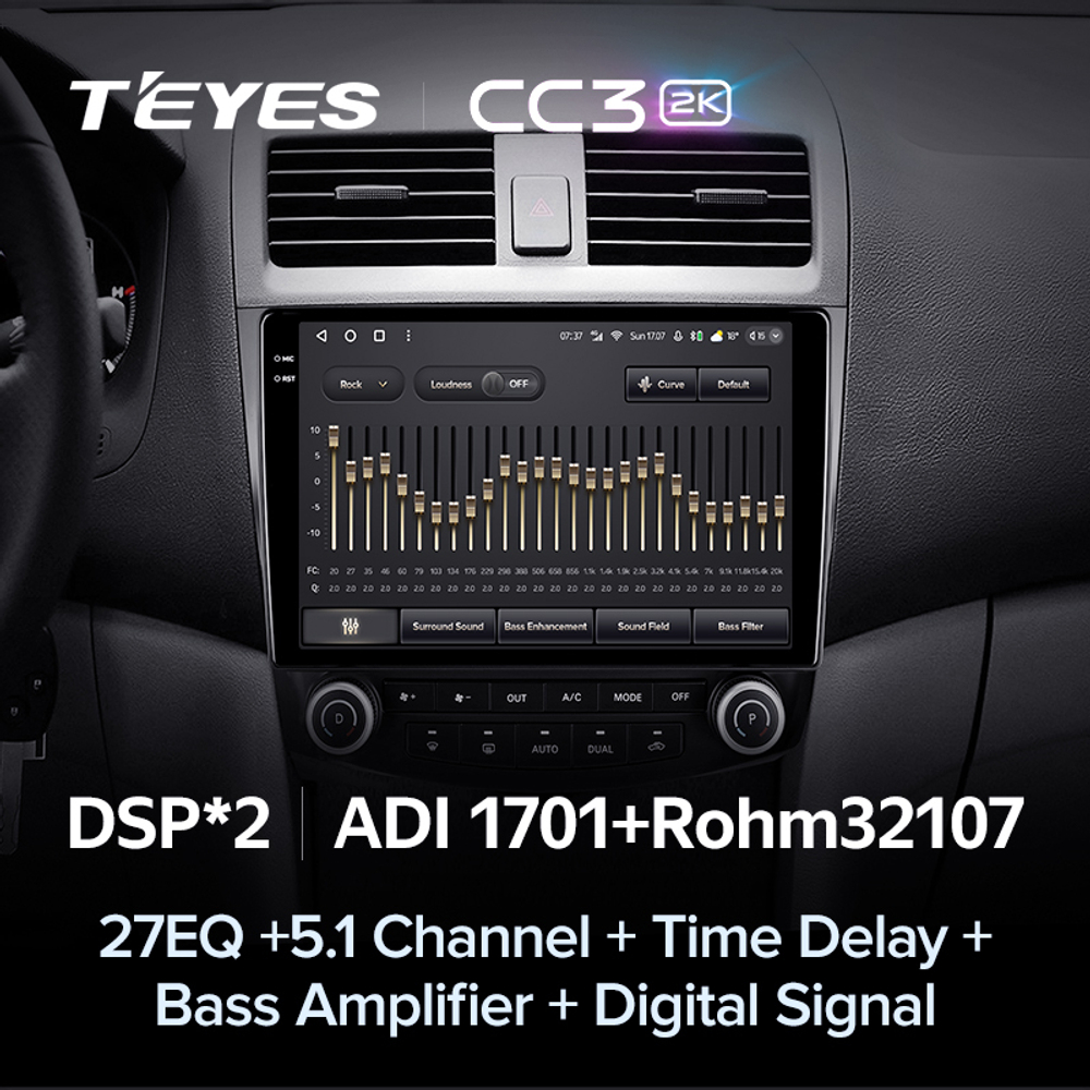 Teyes CC3 2K 10,2"для Honda Accord 7 2005-2008