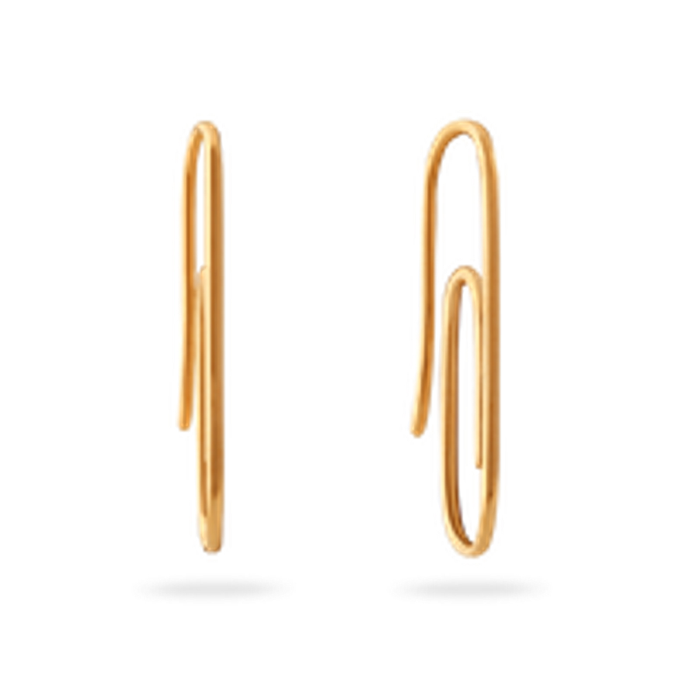 Серьги Скрепки из золота