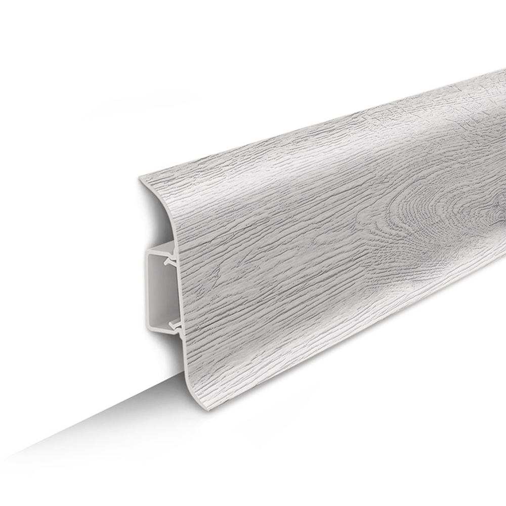 Плинтус ПВХ Идеал Классик 432 Дуб платиновый 2200х85х22 мм