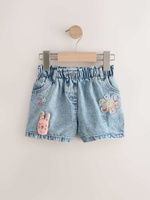 Шорты джинсовые с вышивкой для девочки Next E29-100, Синий