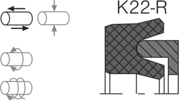 Уплотнение поршня K22-P / K22-R