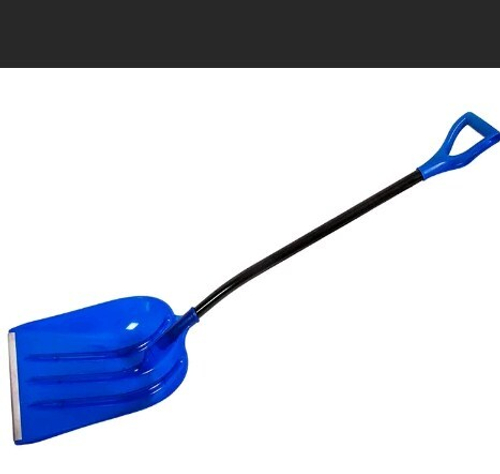 Лопата снеговая пласт. со съемным чер  410*460   Сириус Купец-2  с ал./ч  в термоусад.рук +V руч.